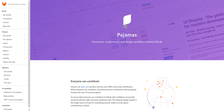 Resources, components, and design guidelines GitLab Pajamas open source design system