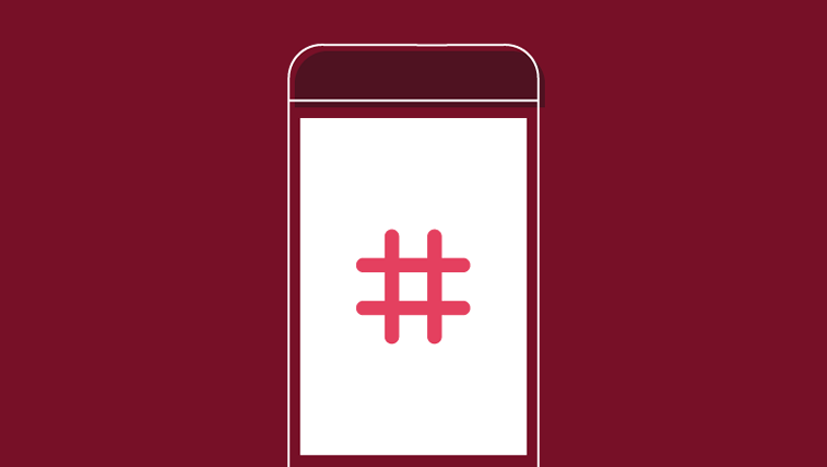 instagram grafika hashtag ilustracija
