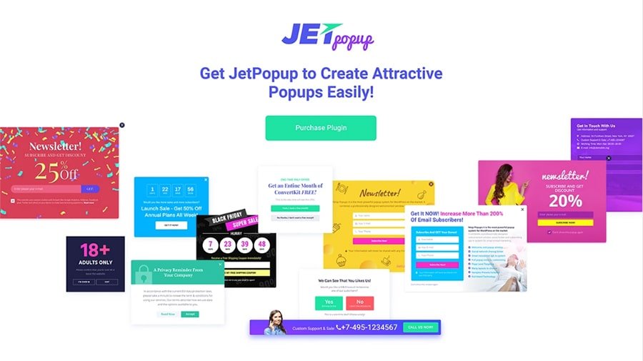 ZemezJet WordPress popup plugin