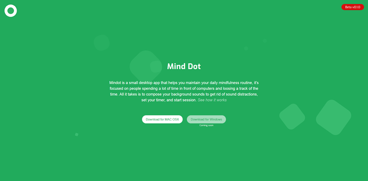 mind dot mindfulness aplikacija beta