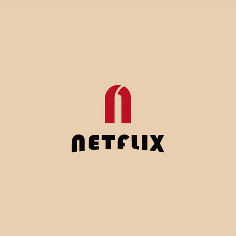 netflix logo bauhaus stil