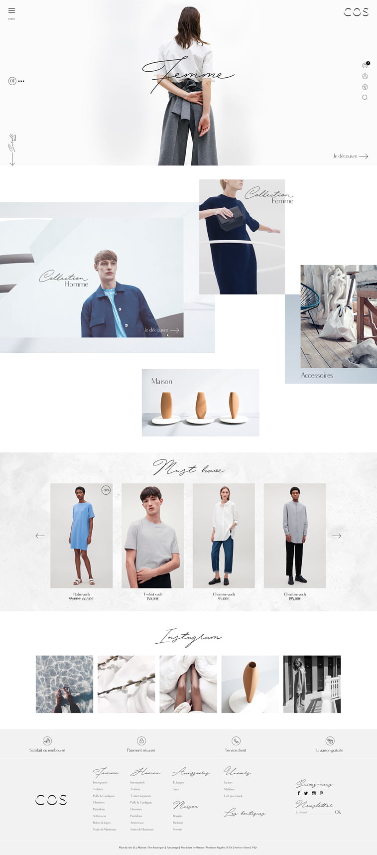 COS ecommerce website redesign concept