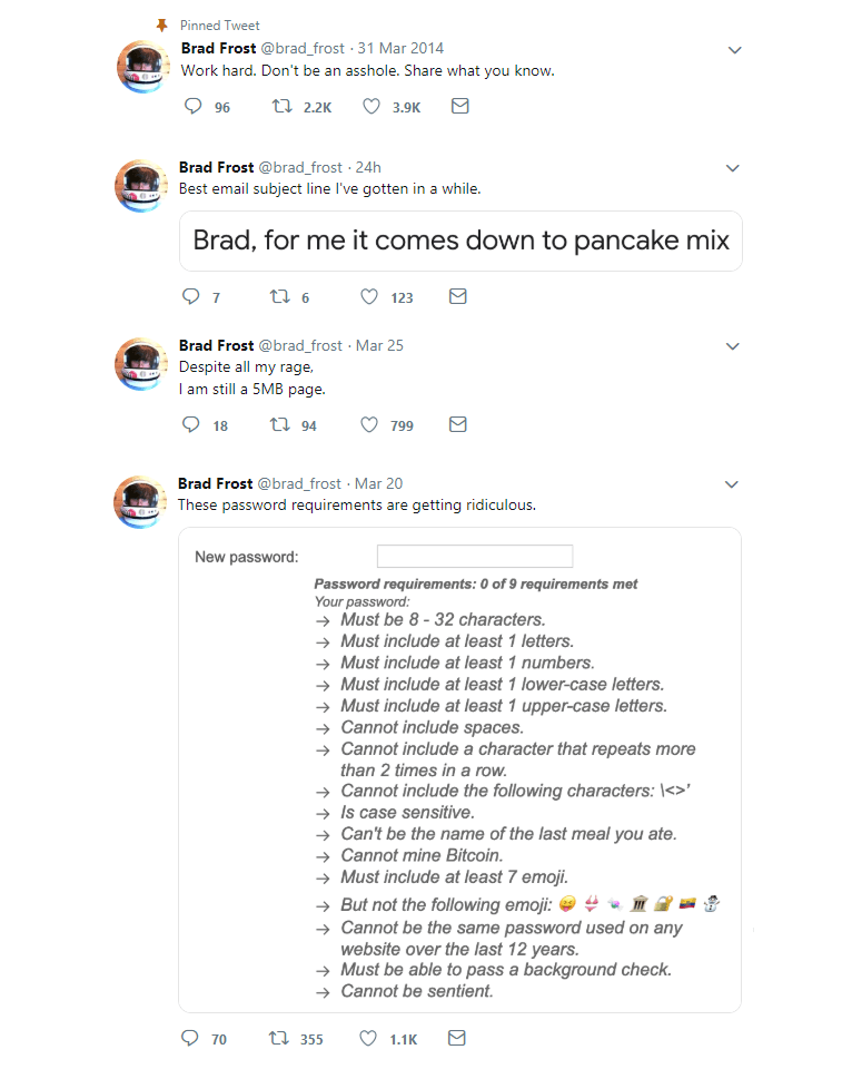 brad frost twitter account