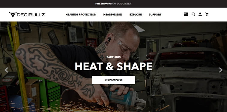 decibullz online store homepage