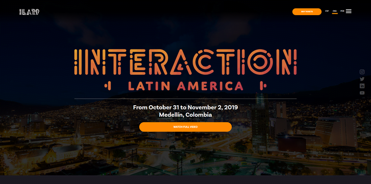 interaction latin america design conference homepage