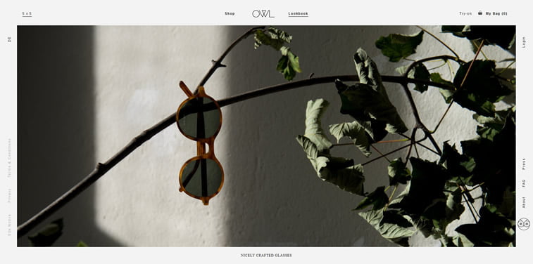 owl product page ecommerce sunglasses