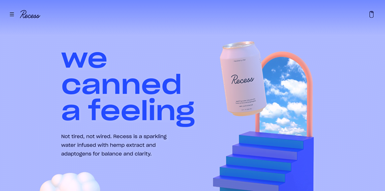 recess water homepage