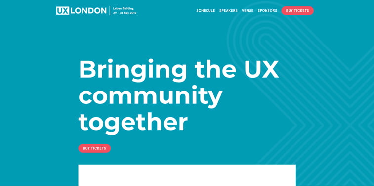ux lonodn conference homepage
