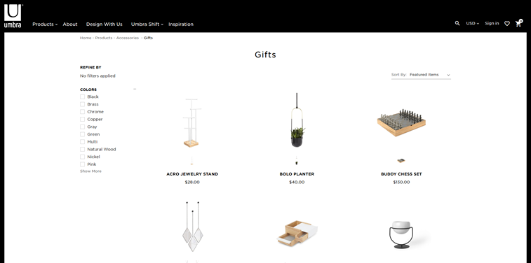 umbra products page gifts