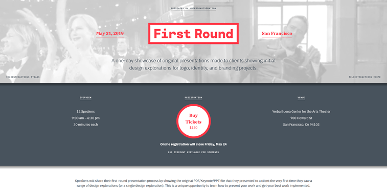 first round design conference