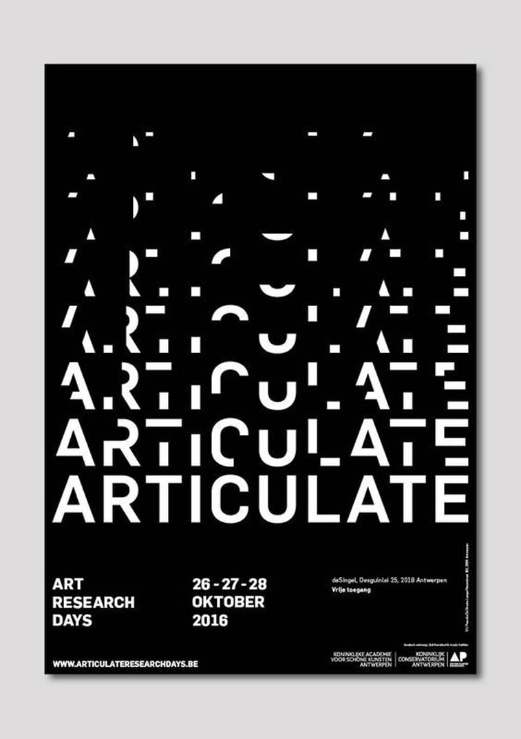 Articulate poster typography poster design
