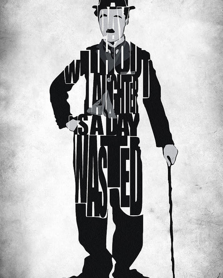 Charlie Chaplin typography poster design