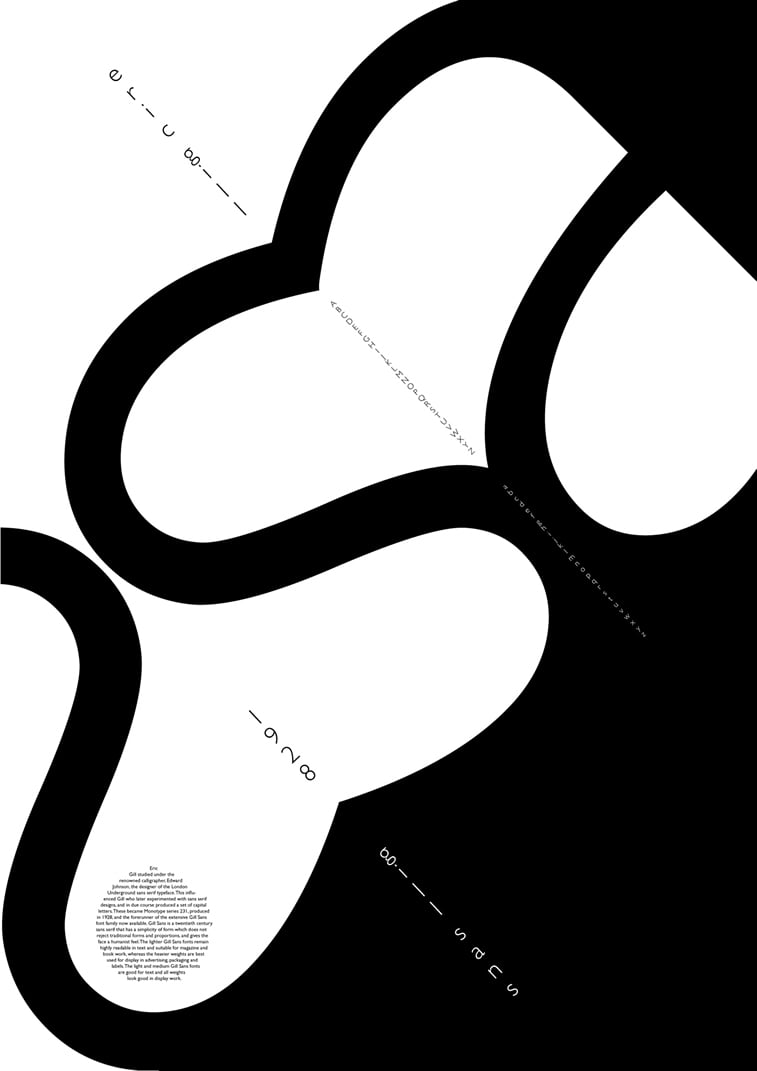 gill sans typography project poster design