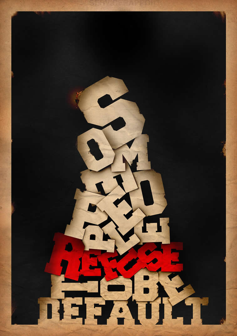 Some people refuse to be default typography poster
