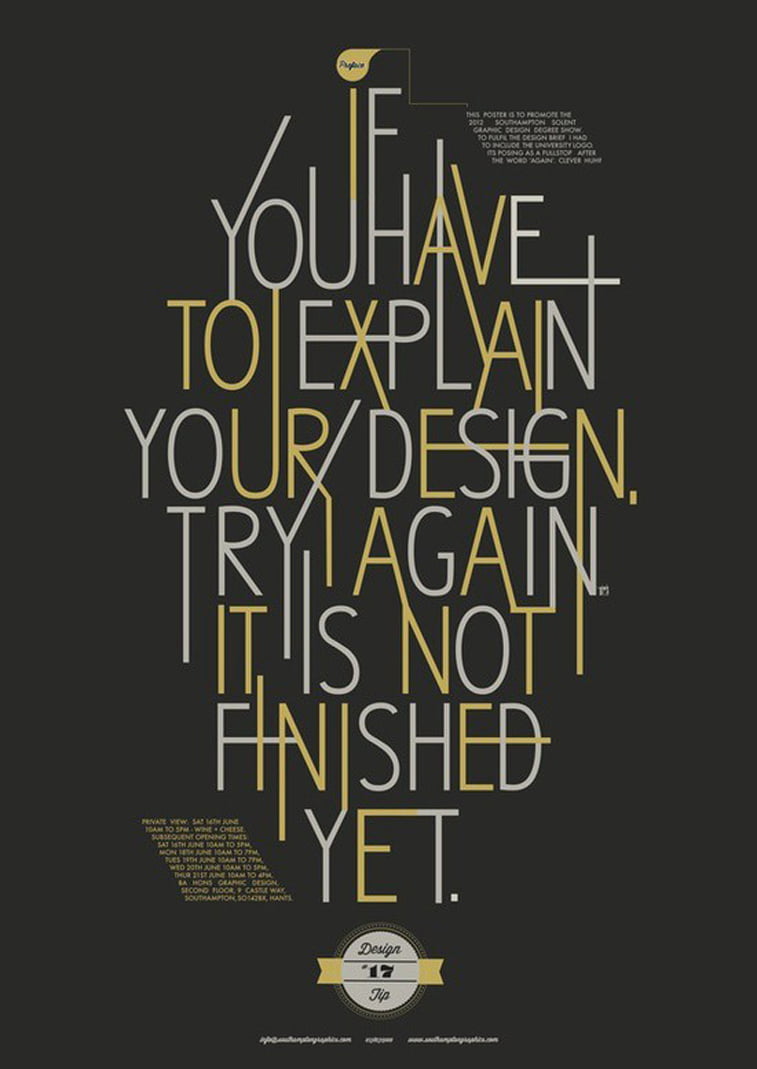 typographic poster design letters