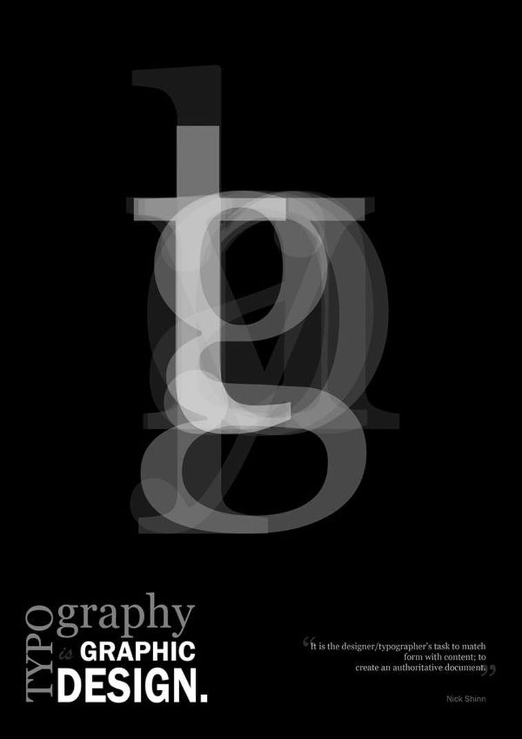 Typography student project poster design