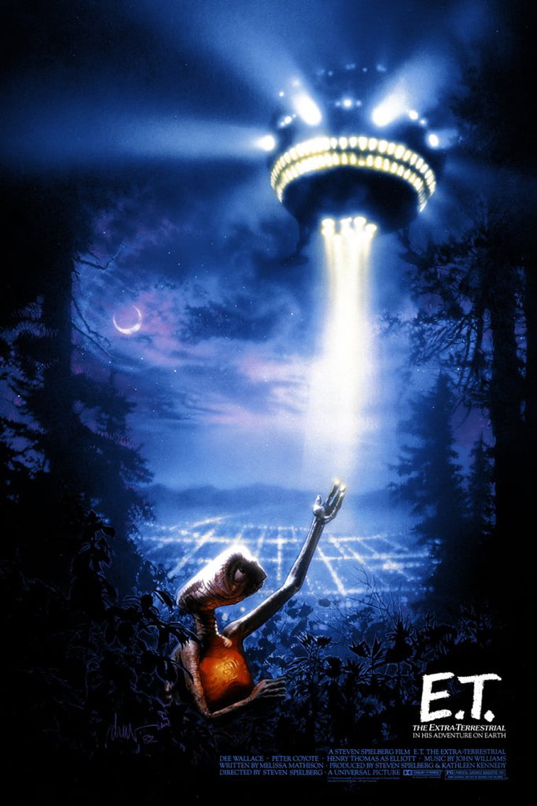 e.t. vanzemaljac filmski plakat ilustracija