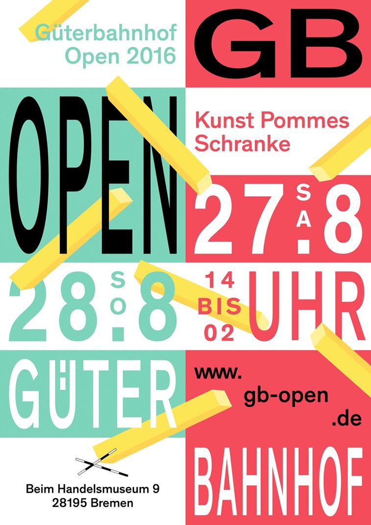 gb open 2016 poster design colorful typography