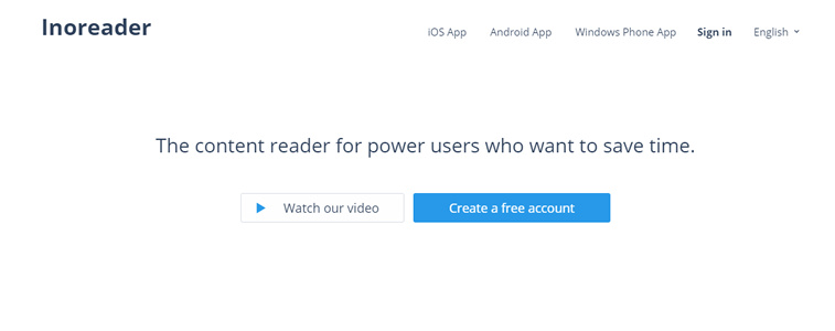 inoreader content reader