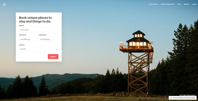 airbnb website