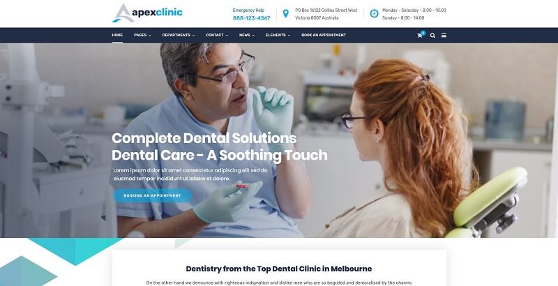apex clinic wordpress theme