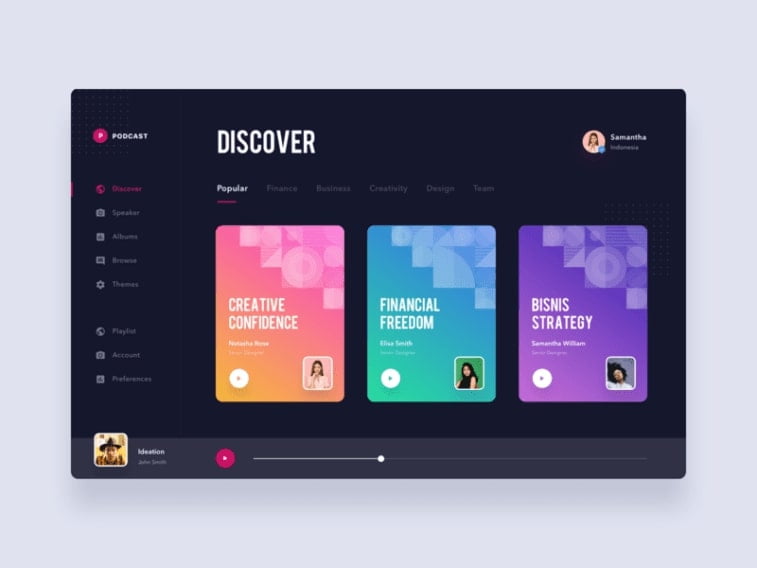 dark mode layout