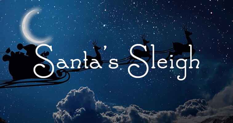 santa's sleigh font