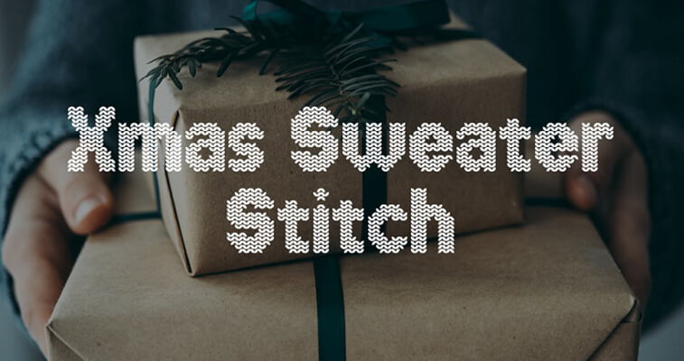 xmas sweater stitch font