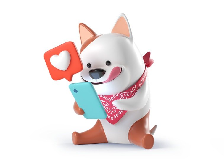 3d dog illustration