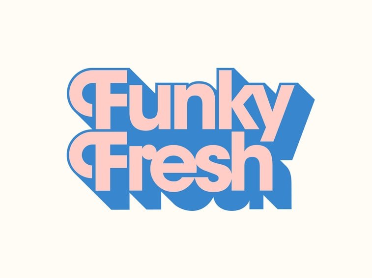 funkyfresh typography bold shadow