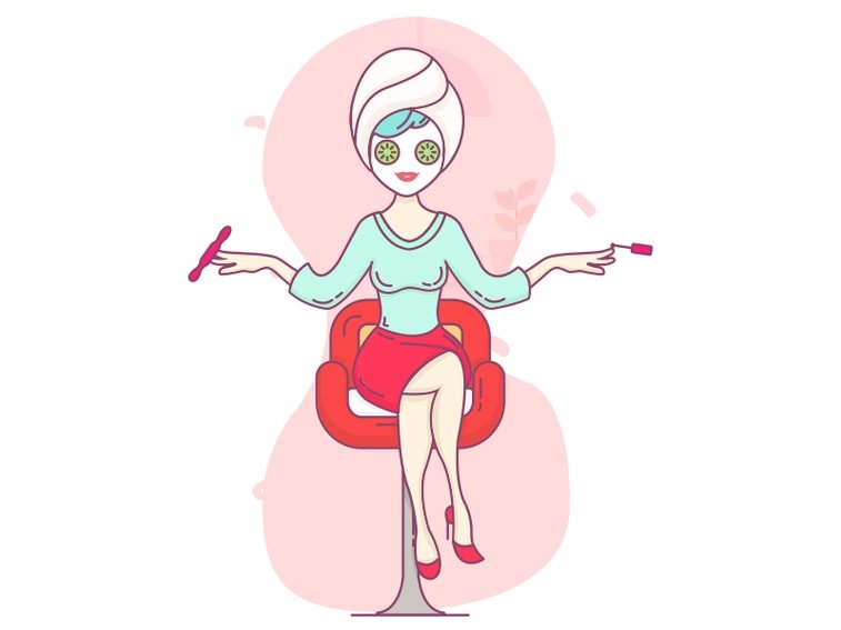 woman spa illustration