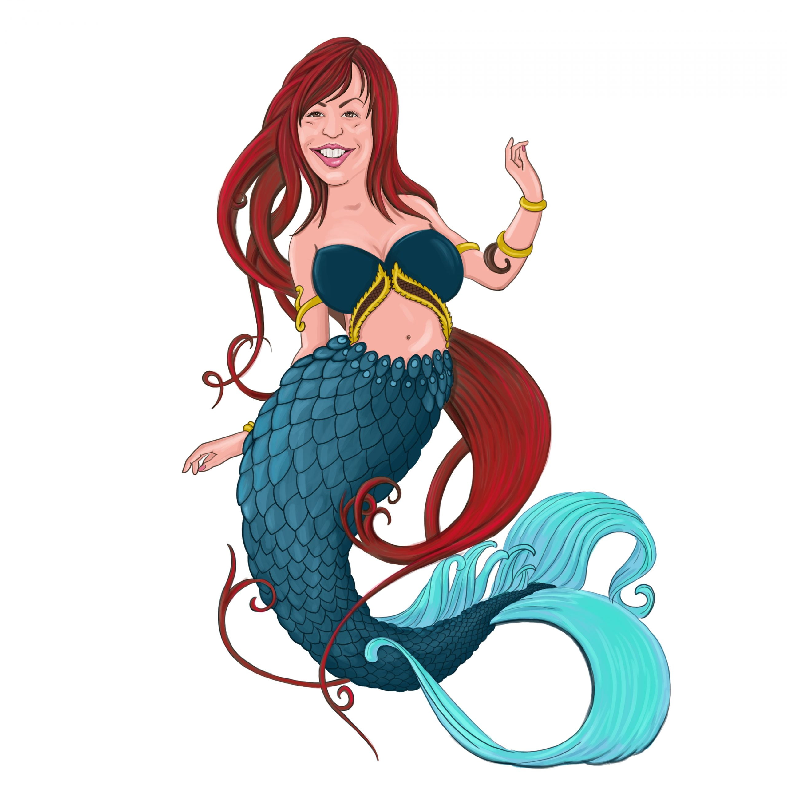 Mermaide caricature