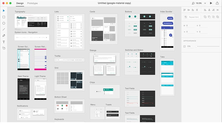 adobe xd interface