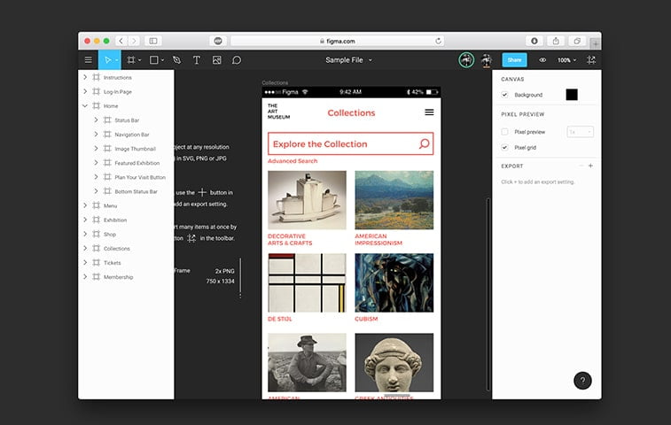 figma interface