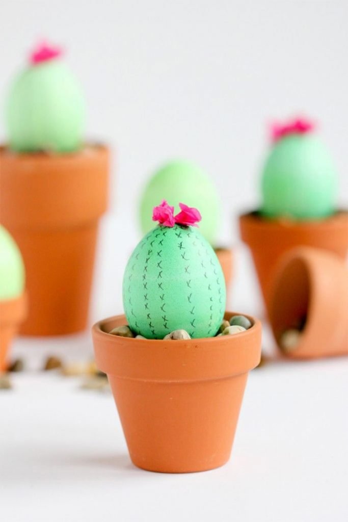 uskrsnja jaja ukrasavanje kaktus