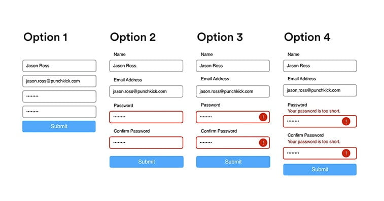 accessibility website form field example