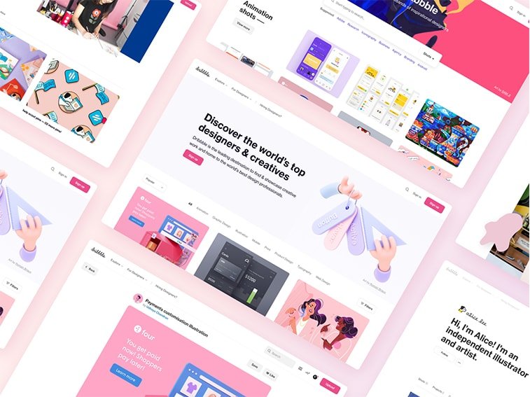 consistent website design example dribbble