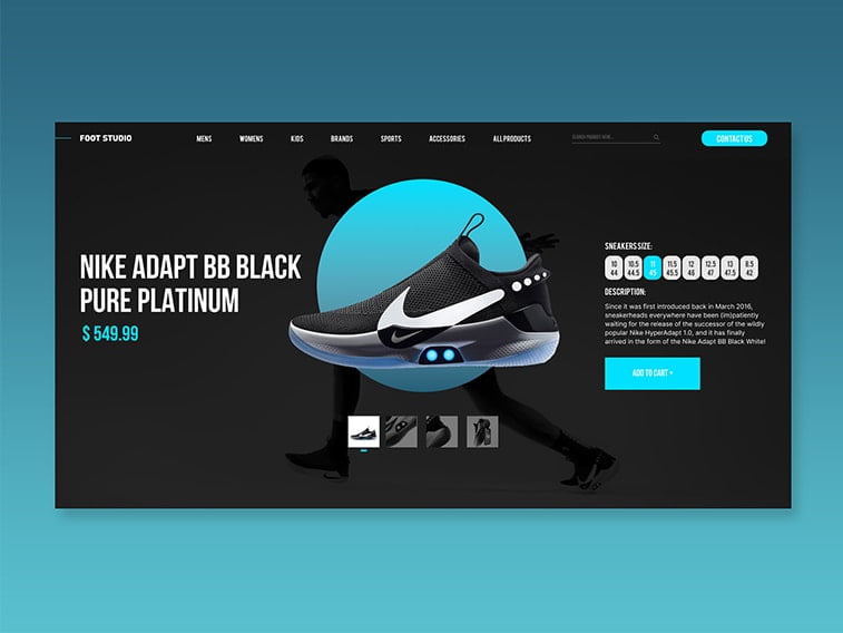 nike website shoes sneakers design redesign