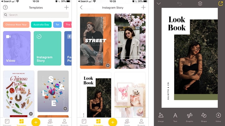 over mobile app instagram story