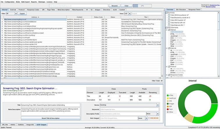 screaming frog seo tools website optimization
