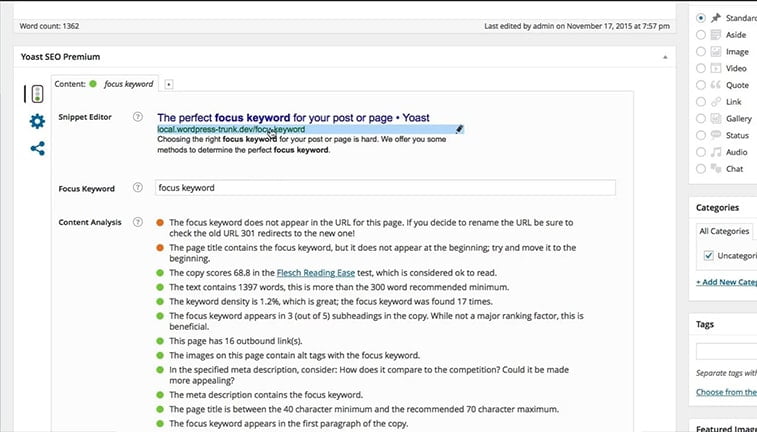yoast seo plugin wordpress optimization tool