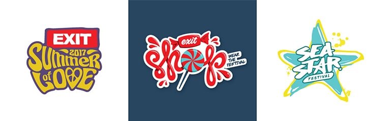 exit festival logo designs summer of love sea star