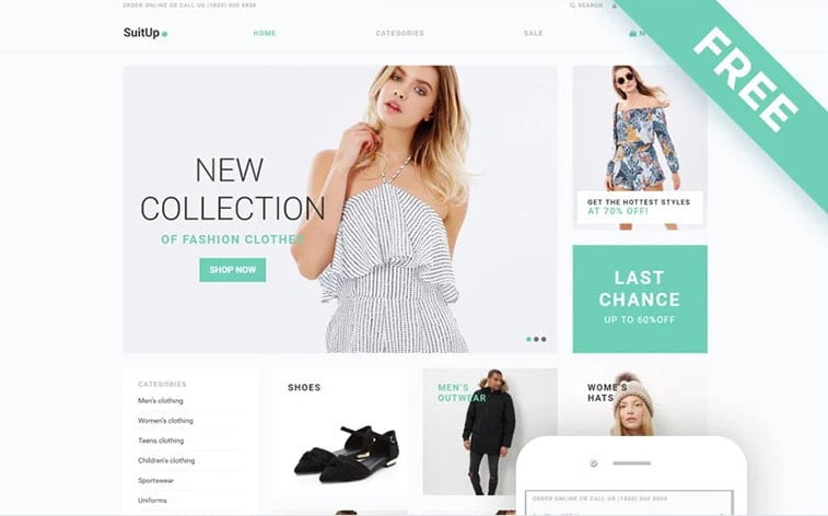 best free botstrap theme template website fashion collection women clothing