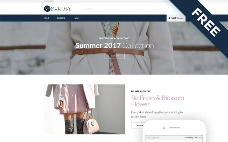 best free botstrap theme template website fashion clothes women online store