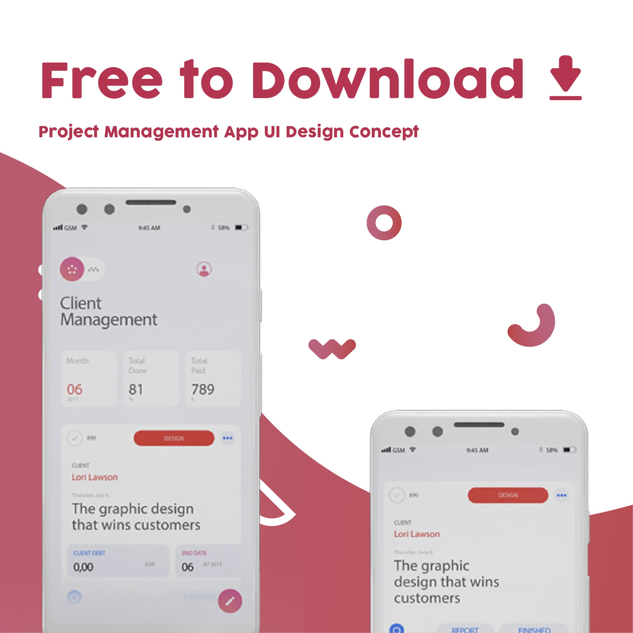 Free to Download Project Management App UI Design Concept