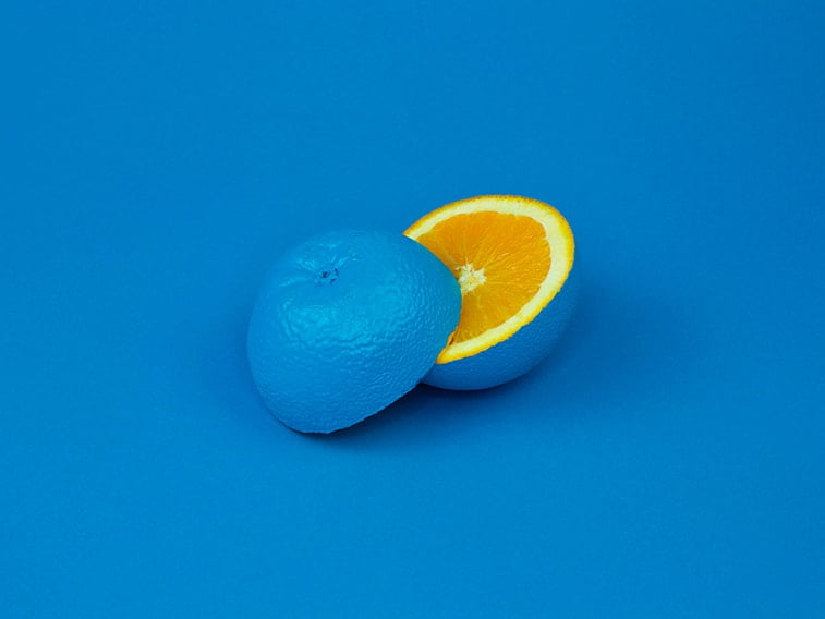 wallpaper desktop minimalism blue orange