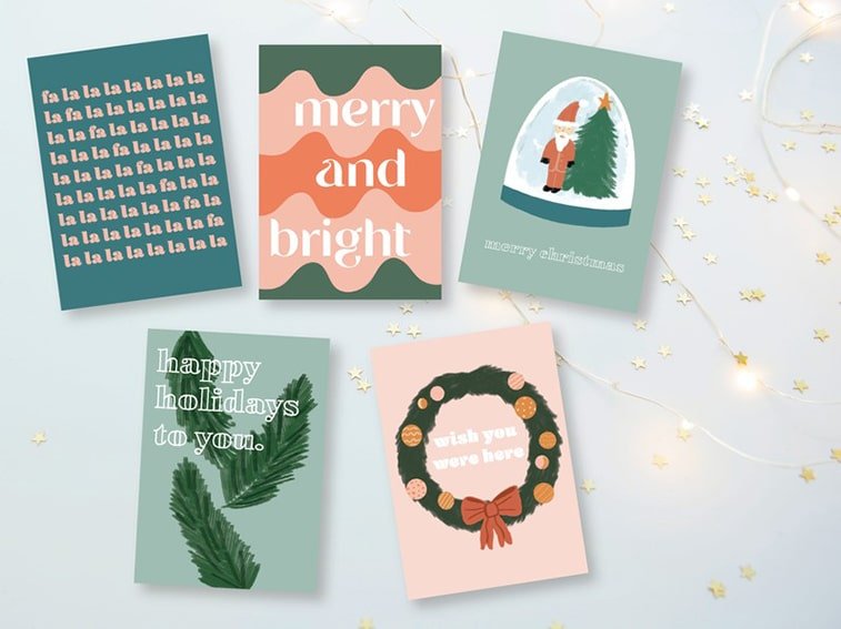 christmas card digital design ideas