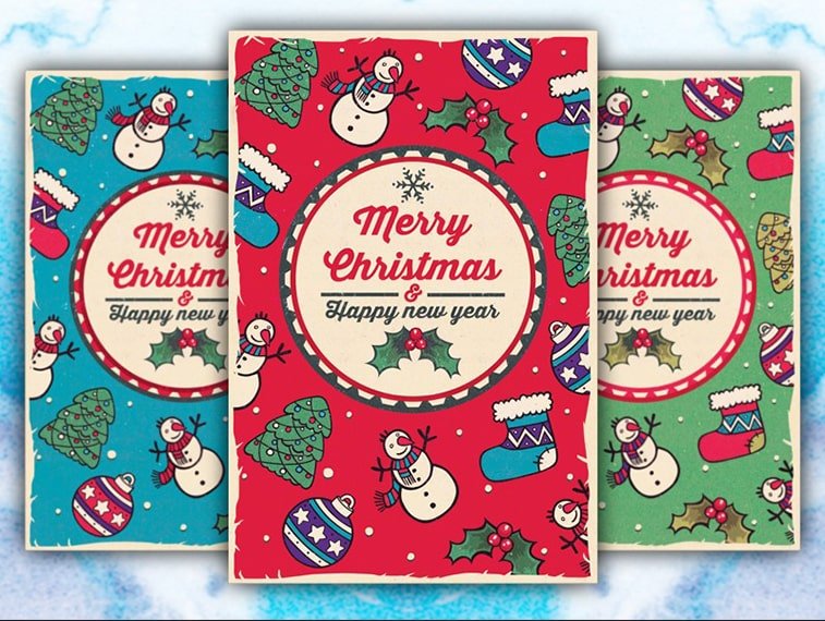 christmas card digital design ideas