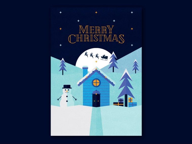 christmas card digital design ideas