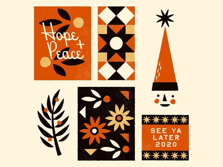 christmas card digital design ideas